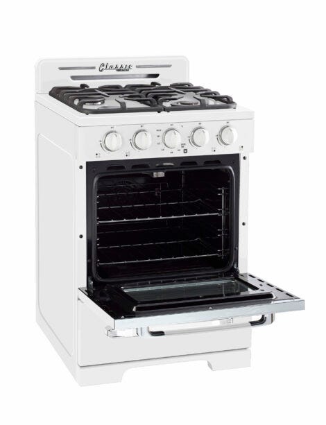 Off-Grid Classic Retro by Unique 24″ Propane Range (Battery Ignition) UGP-24CR OF1 W