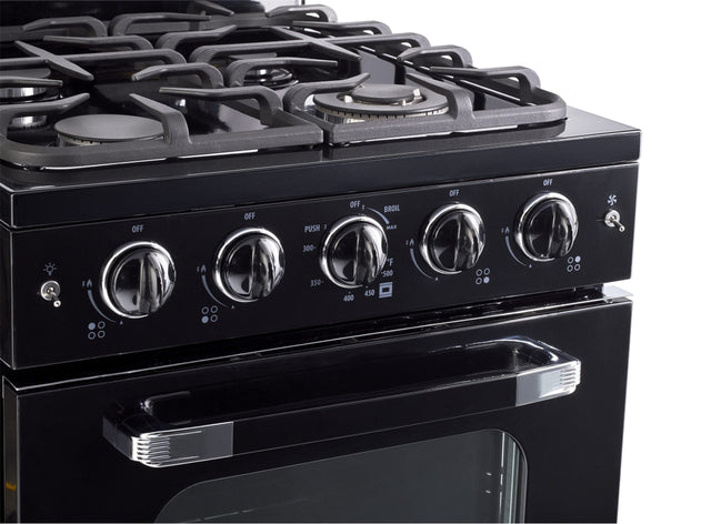 Classic Retro by Unique 24” Convection Gas Range UGP-24CR B-Black