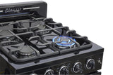 Classic Retro by Unique 24” Convection Gas Range UGP-24CR B-Black