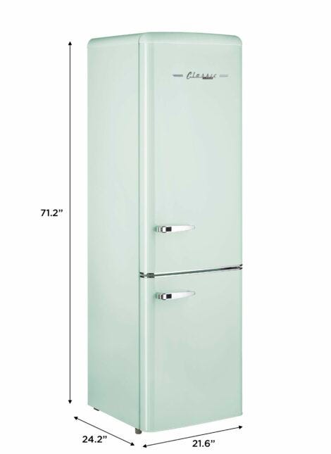 Off-Grid Classic Retro by Unique 10 cu. ft. Solar Powered DC Bottom Mount Refrigerator UGP-275L LG DC