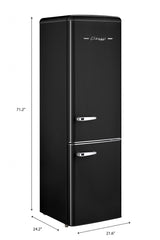 Classic Retro by Unique 9 cu. ft. Electric Bottom-Mount Refrigerator UGP-275L B AC-Black