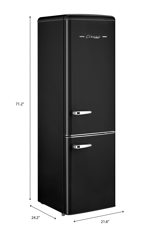 Classic Retro by Unique 9 cu. ft. Electric Bottom-Mount Refrigerator UGP-275L B AC-Black