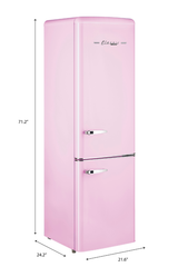 Classic Retro by Unique 9 cu. ft. Electric Bottom-Mount Refrigerator UGP-275L BP AC-Bubblegum Pink