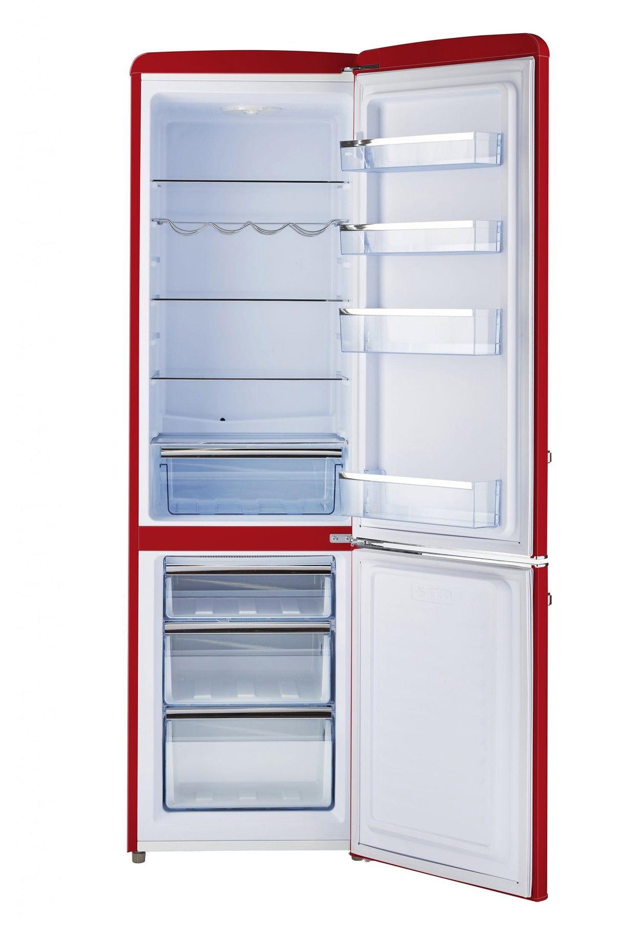 Classic Retro 21.6 in. 8.7 cu. ft. Retro Bottom Freezer Refrigerator in Candy Red, ENERGY STAR UGP-275L R AC