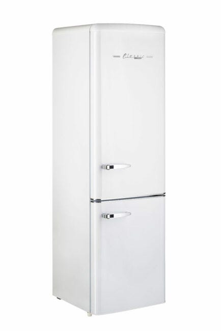 Off-Grid Classic Retro by Unique 10 cu. ft. Solar Powered DC Bottom Mount Refrigerator UGP-275L W