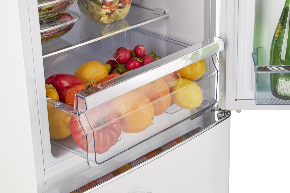 Classic Retro 21.6 in. 8.7 cu. ft. Retro Bottom Freezer Refrigerator in Marshmallow White, ENERGY STAR UGP-275L W AC