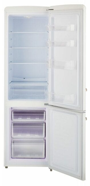 Off-Grid Classic Retro by Unique 10 cu. ft. Solar Powered DC Bottom Mount Refrigerator UGP-275L W