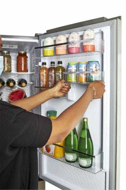 Prestige 23.6 in. 11.7 cu. ft. Frost Free Bottom Freezer Refrigerator in Stainless Steel UGP-328L P S/S
