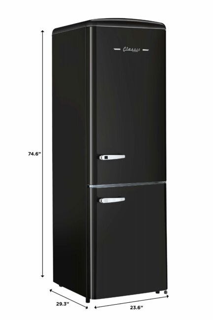 Classic Retro by Unique 12 cu. ft. Electric Bottom-Mount Refrigerator UGP-330L B AC-Black