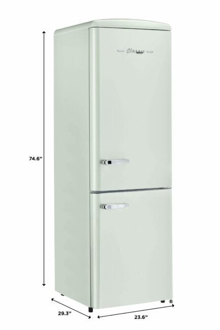 Classic Retro by Unique 12 cu. ft. Electric Bottom-Mount Refrigerator UGP-330L LG AC-Summer Mint Green