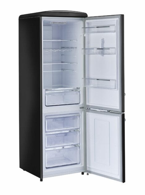 Classic Retro by Unique 12 cu. ft. Electric Bottom-Mount Refrigerator UGP-330L B AC-Black