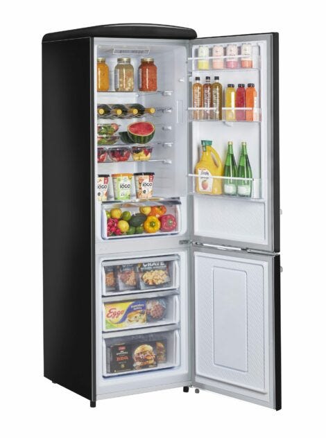 Classic Retro by Unique 12 cu. ft. Electric Bottom-Mount Refrigerator UGP-330L B AC-Black