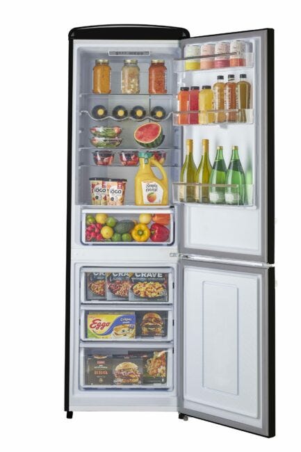 Classic Retro by Unique 12 cu. ft. Electric Bottom-Mount Refrigerator UGP-330L B AC-Black