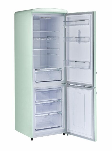 Classic Retro by Unique 12 cu. ft. Electric Bottom-Mount Refrigerator UGP-330L LG AC-Summer Mint Green