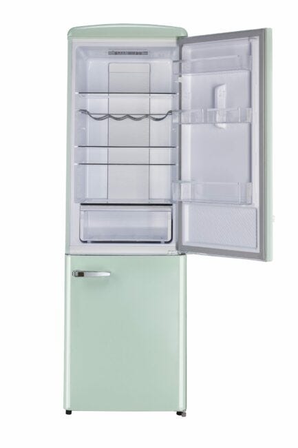 Classic Retro by Unique 12 cu. ft. Electric Bottom-Mount Refrigerator UGP-330L LG AC-Summer Mint Green