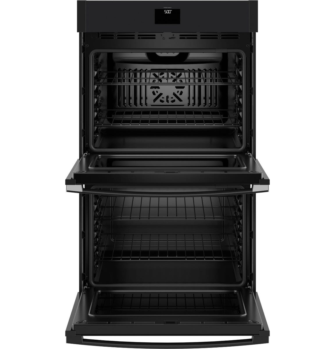 GE® 30" Smart Built-In Self-Clean Convection Double Wall Oven with No Preheat Air Fry JTD5000DVBB
