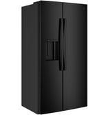GE 23.6 Cu. Ft. Counter-Depth Side-By-Side Refrigerator with Extra Tall Dispenser and In-Door Icemaker GZS24NGYBB