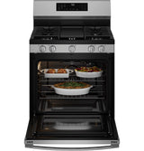 GE Profile™ 30” Smart Free-Standing Gas Convection Range with No Preheat Air Fry and EasyWash™ Oven Tray PGF700AYFS