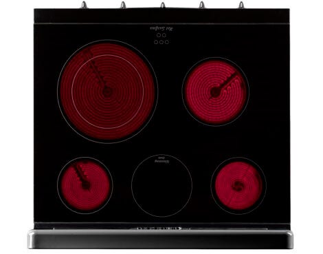 Unique 30' Classic Retro Midnight Black Electric Ceramic top Range UGP-30CR EC B