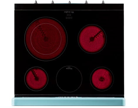 Unique 30' Classic Retro Ocean Mist Turquoise Electric Glass top Range UGP-30CR EC T