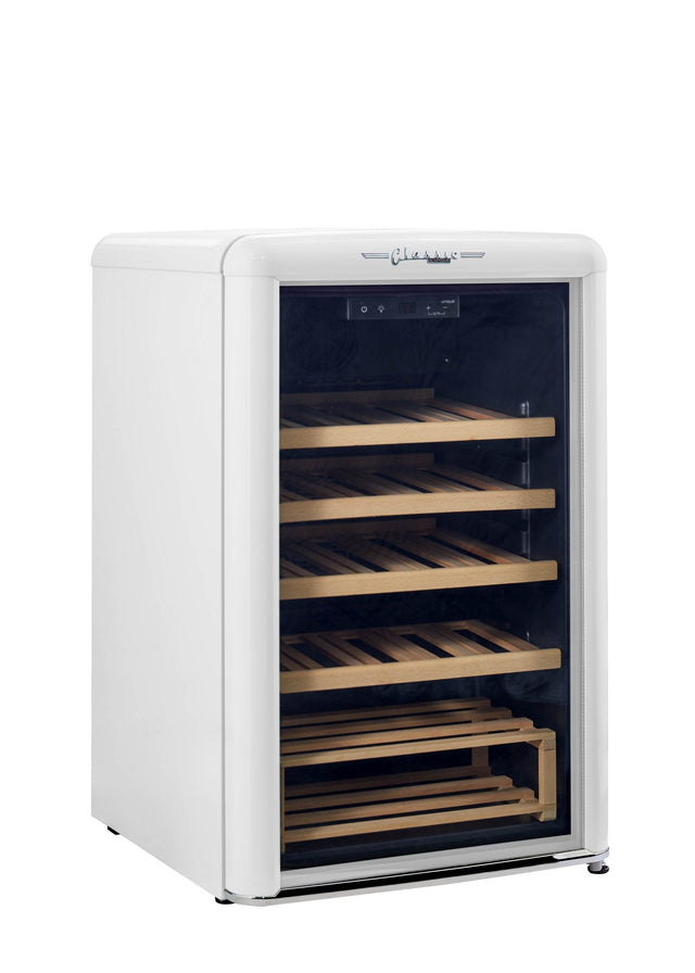 Classic Retro by Unique 28-Bottle Electric Wine Cooler UGP-125CR W WF-White