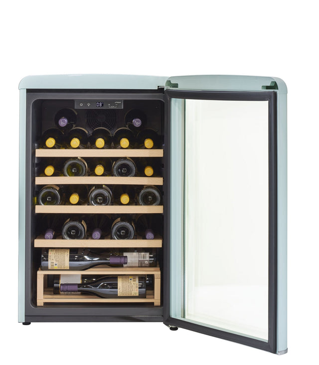 Classic Retro by Unique 28-Bottle Electric Wine Cooler UGP-125CR T WF-Turquoise