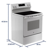 GE® 30" Free-Standing Electric Range GRF400SVWW