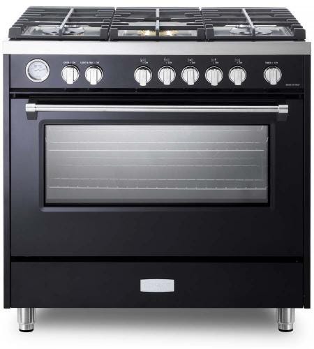 Verona 36" Designer Gas Range VDFSGG365E-Matte Black