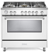 Verona 36" Designer Gas Range VDFSGG365W-White