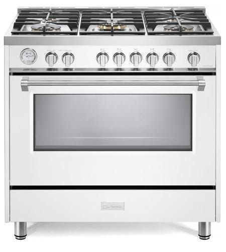 Verona 36" Designer Gas Range VDFSGG365W-White