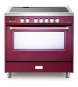 Verona 36" Designer Induction Range VDFSIE365BU-Burgundy