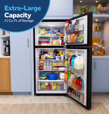 GE® 21 Cu. Ft. Garage Ready Top-Freezer Refrigerator GPS21KGZBB