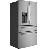 GE Profile™ ENERGY STAR® 22.4 Cu. Ft. Smart Counter-Depth 4-Door French-Door Refrigerator with Kitchen Assistant™ PXD22HYYFS