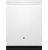 GE Top Control with Stainless Steel Interior Dishwasher with Sanitize Cycle GDT670SGVWW-White