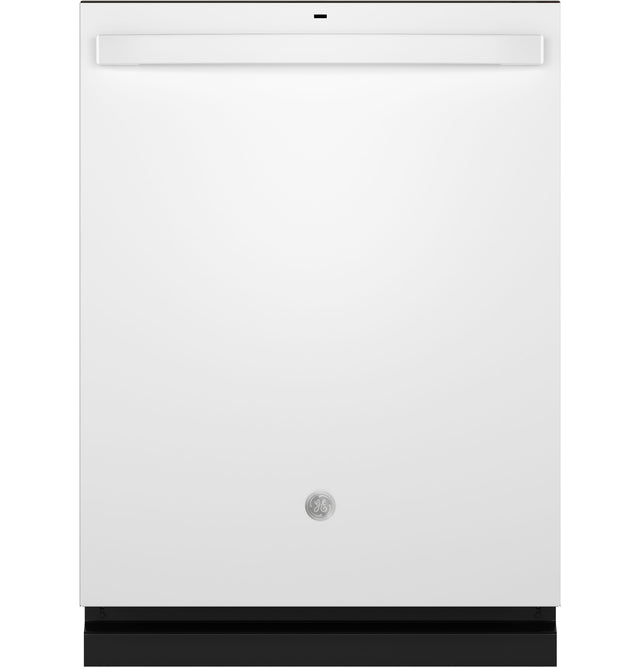 GE Top Control with Stainless Steel Interior Dishwasher with Sanitize Cycle GDT670SGVWW-White