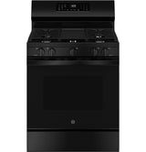 GE® 30" Free-Standing Gas Convection Range with No Preheat Air Fry and EasyWash™ Oven Tray GGF600AVBB