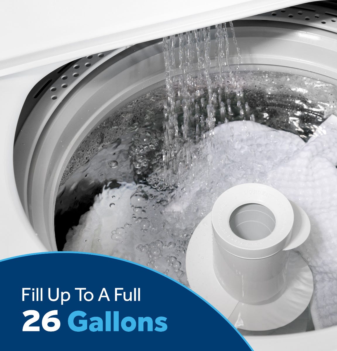 GE 4.3 cu. ft. Capacity Washer with Stainless Steel Basket, Cold Plus and Water Level Control GTW385ASWWS
