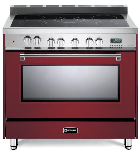 Verona 36" Prestige Electric Single Oven Range VPFSEE365BU-Burgundy