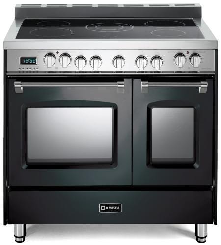 Verona 36" Prestige Electric Double Oven Range VPFSEE365DE-Matte Black