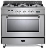 Verona 36" Prestige Dual Fuel Single Oven Range VPFSGE365SS-Stainless Steel