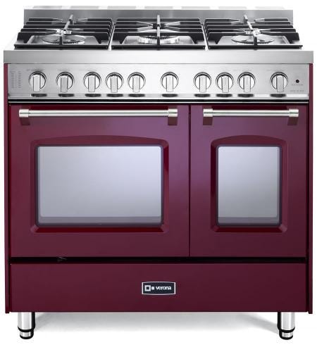 Verona ouble Oven Range VPFSGG365DBU-Burgundy