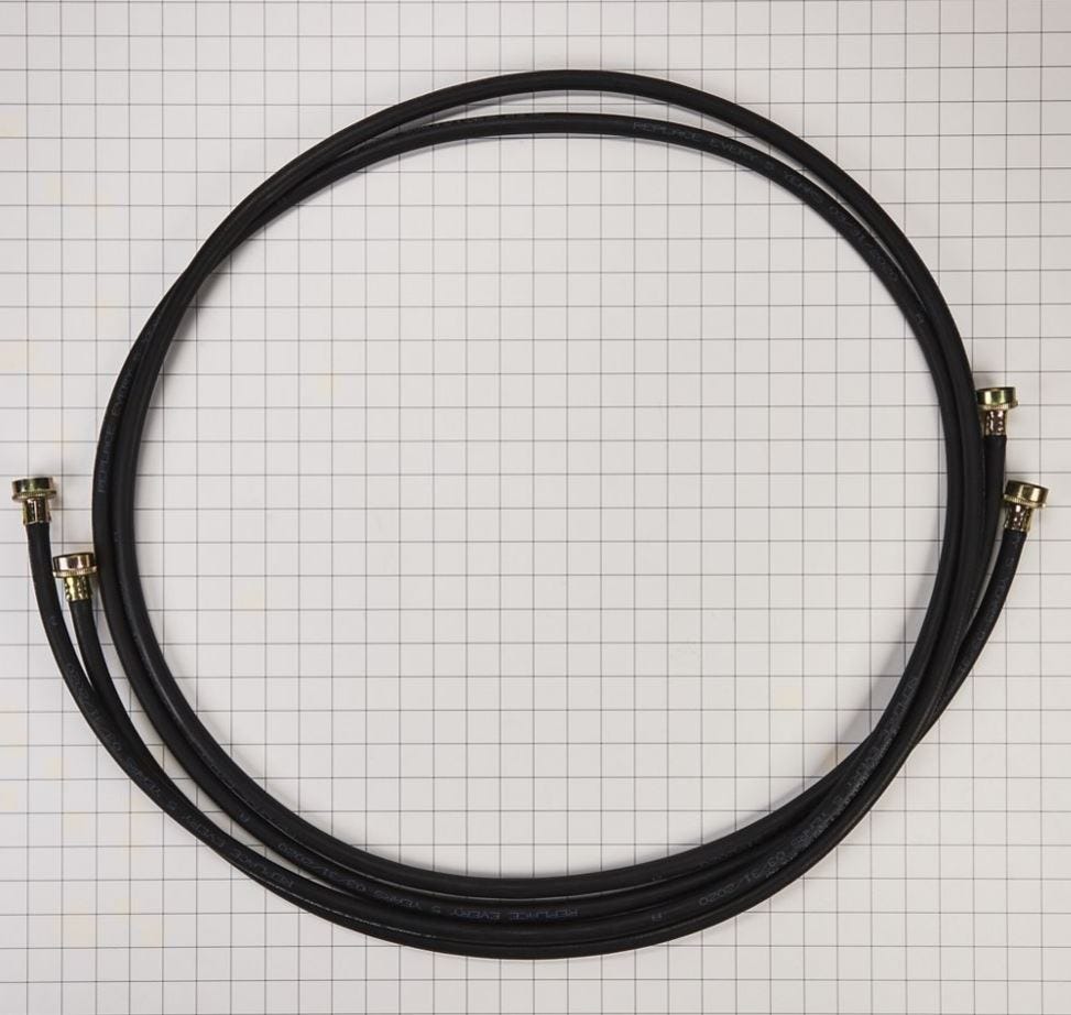 6-FT Rubber Hot & Cold Fill Hose Set W11085908