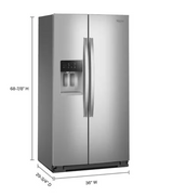 Whirlpool 36-inch Wide Side-by-Side Refrigerator - 21 cu. ft. WRSC5536RZ