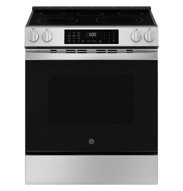 GE® 30" Slide-In Electric Convection Range with No Preheat Air Fry GRS600AVFS