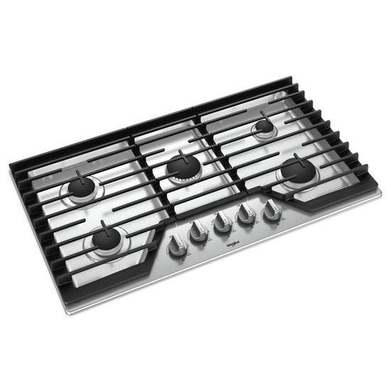 Whirlpool® 36-inch Gas Cooktop with Griddle WCG97US6HS