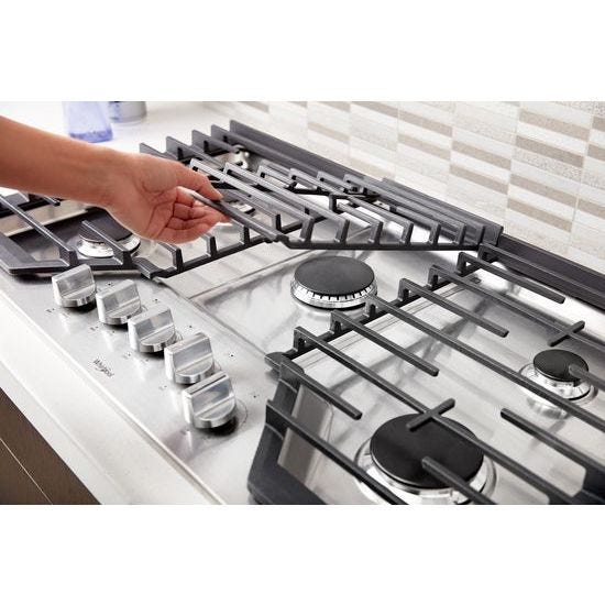 Whirlpool® 36-inch Gas Cooktop with Griddle WCG97US6HS