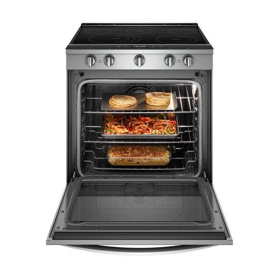 Whirlpool 6.4 Cu. Ft. Smart Slide-in Electric Range with Frozen Bake Technology WEE750H0HZ