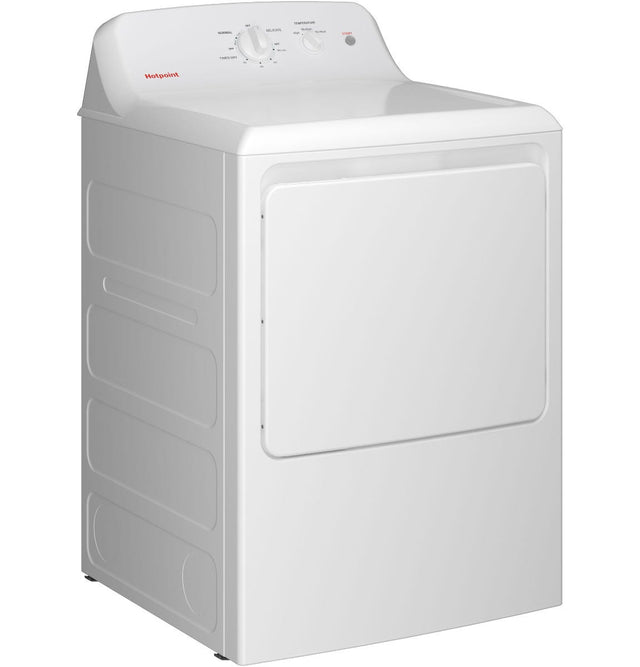 Hotpoint® 6.2 cu. ft. Capacity  Electric Dryer with Up To 120 ft. Venting and Shallow Depth HTX26EASWWW