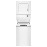 Whirlpool 1.6 cu.ft Electric Stacked Laundry Center 6 Wash cycles and Wrinkle Shield WET4124HW