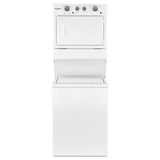 Whirlpool 3.5 cu.ft Long Vent Electric Stacked Laundry Center 9 Wash cycles and AutoDry WETLV27HW